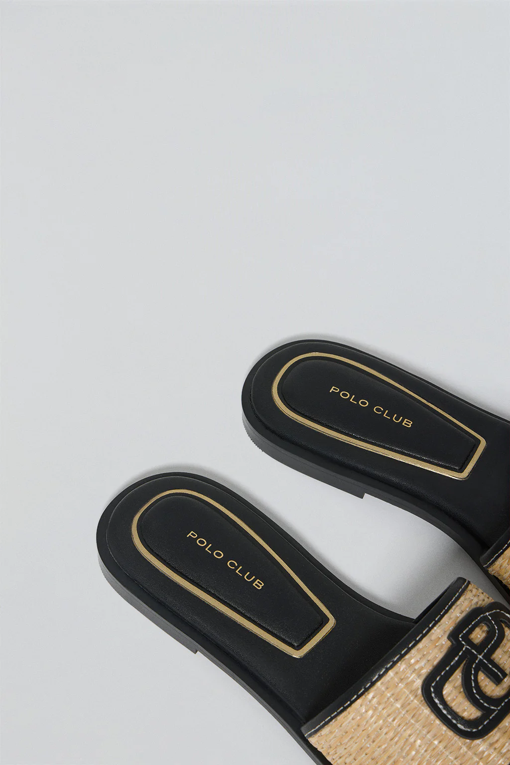Black raffia sandal Greta with PC logo - Image 3