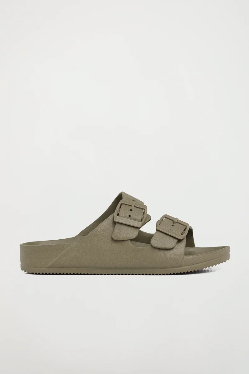 Khaki unisex double-buckle bio sandals Polo Club - Image 4