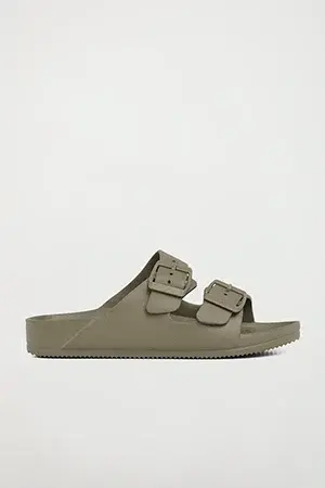 Khaki unisex double-buckle bio sandals Polo Club - Image 5