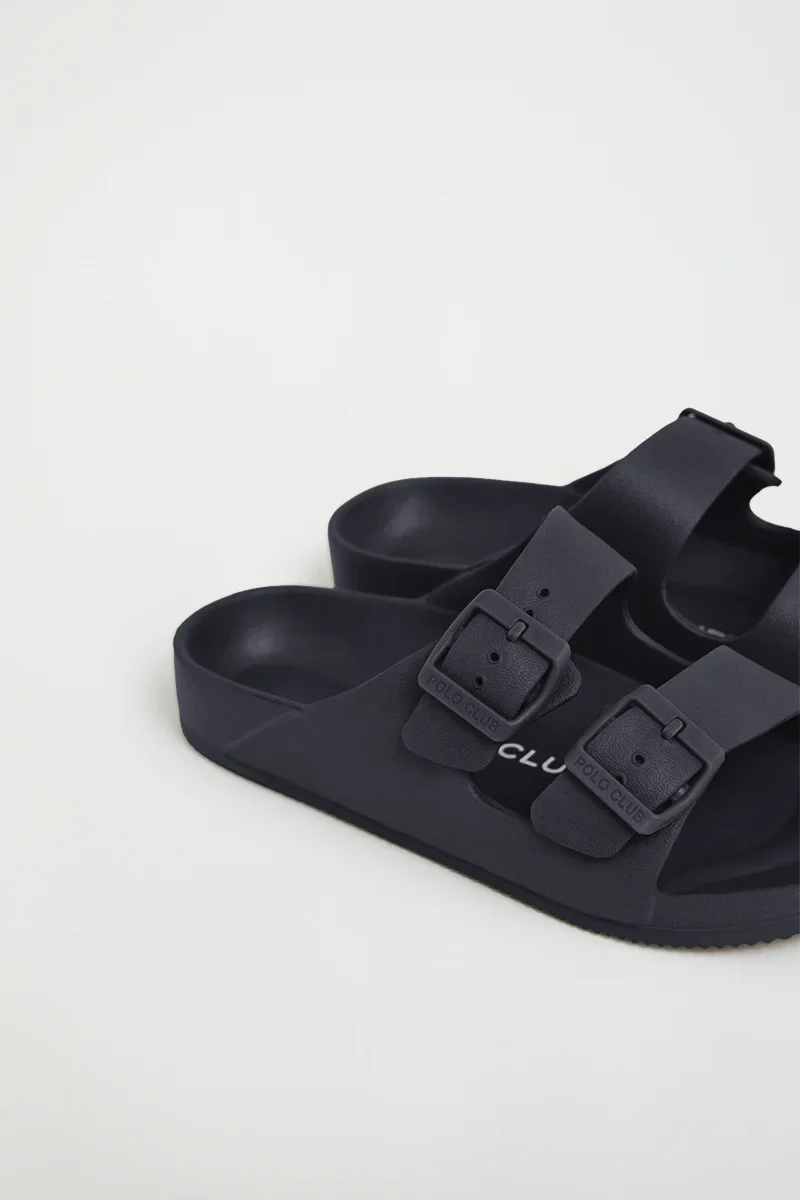 Navy-blue unisex double-buckle bio sandals Polo Club - Image 3