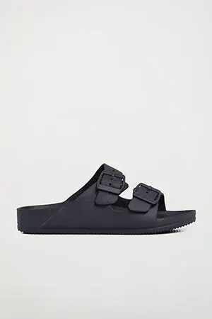 Navy-blue unisex double-buckle bio sandals Polo Club - Image 5
