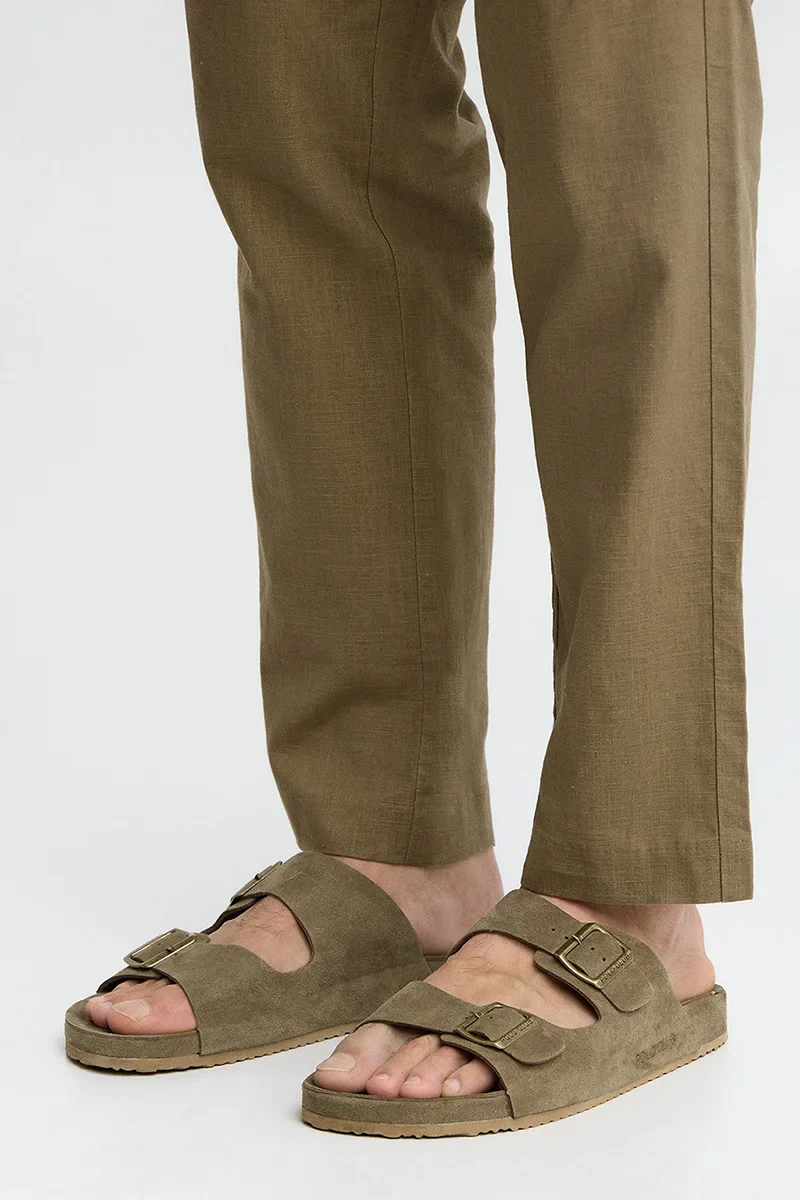 Sandy suede bio sandal Keat with buckles and Polo Club logo - Image 2