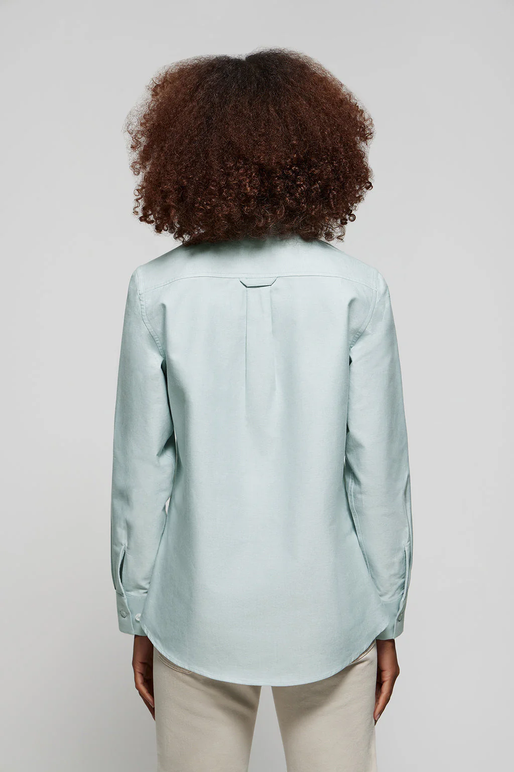 Green Oxford shirt with embroidered logo - Image 5