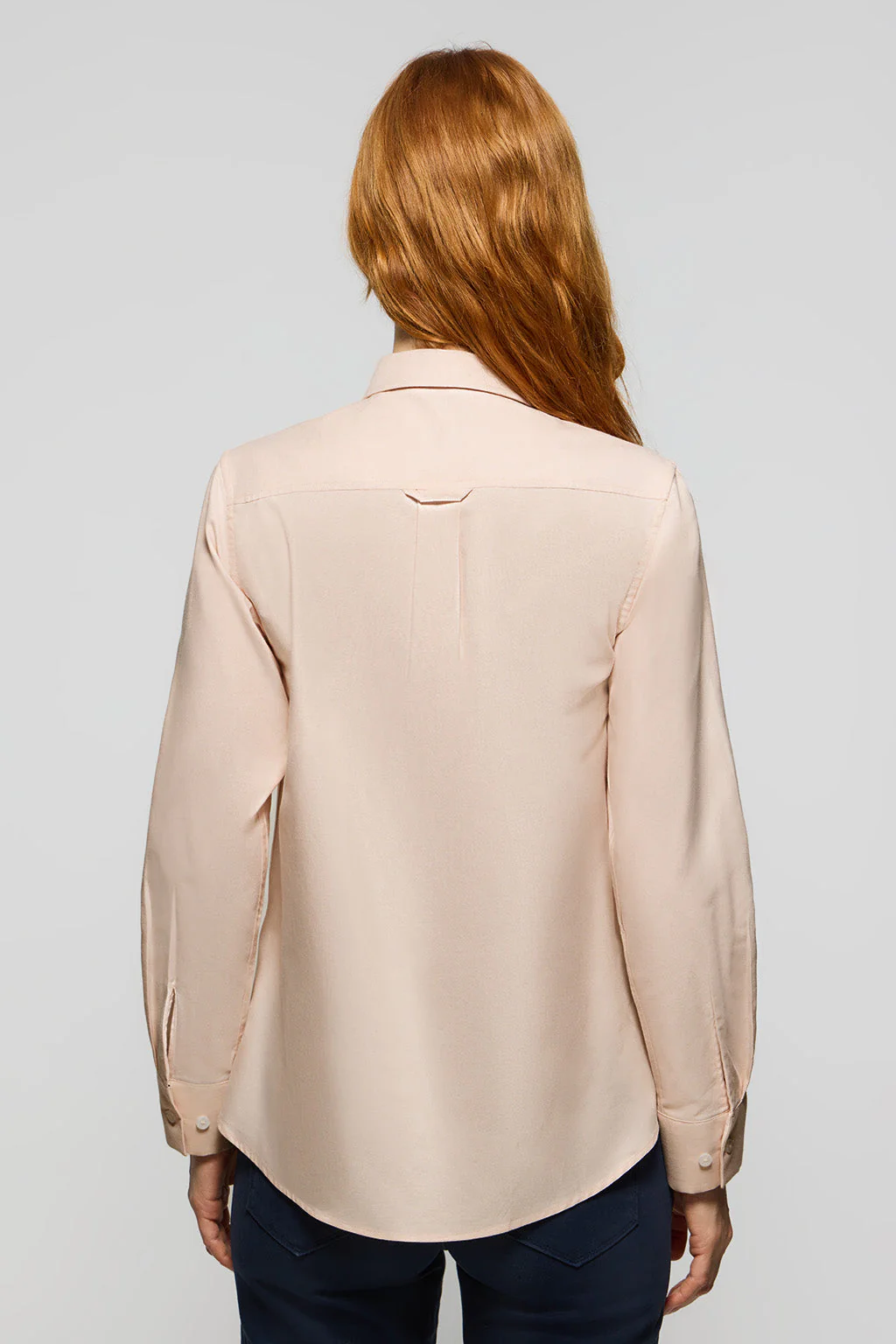 Peach Oxford shirt with embroidered logo - Image 5
