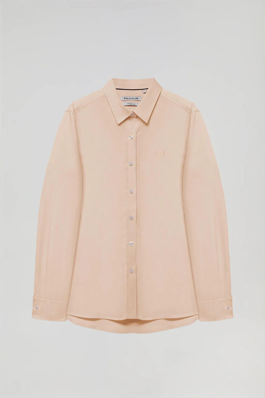 Peach Oxford shirt with embroidered logo - Image 6