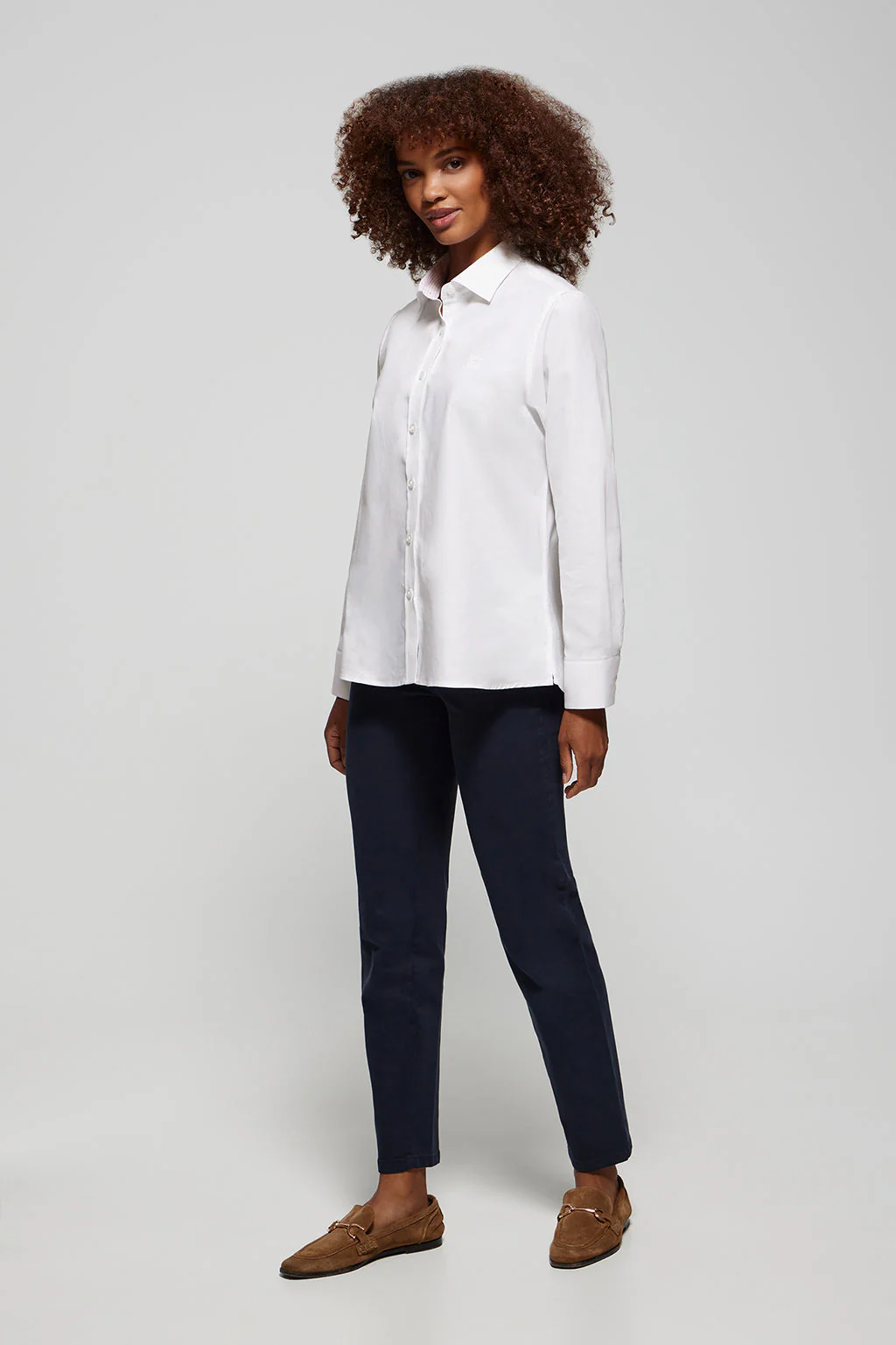White Oxford shirt with embroidered logo - Image 3
