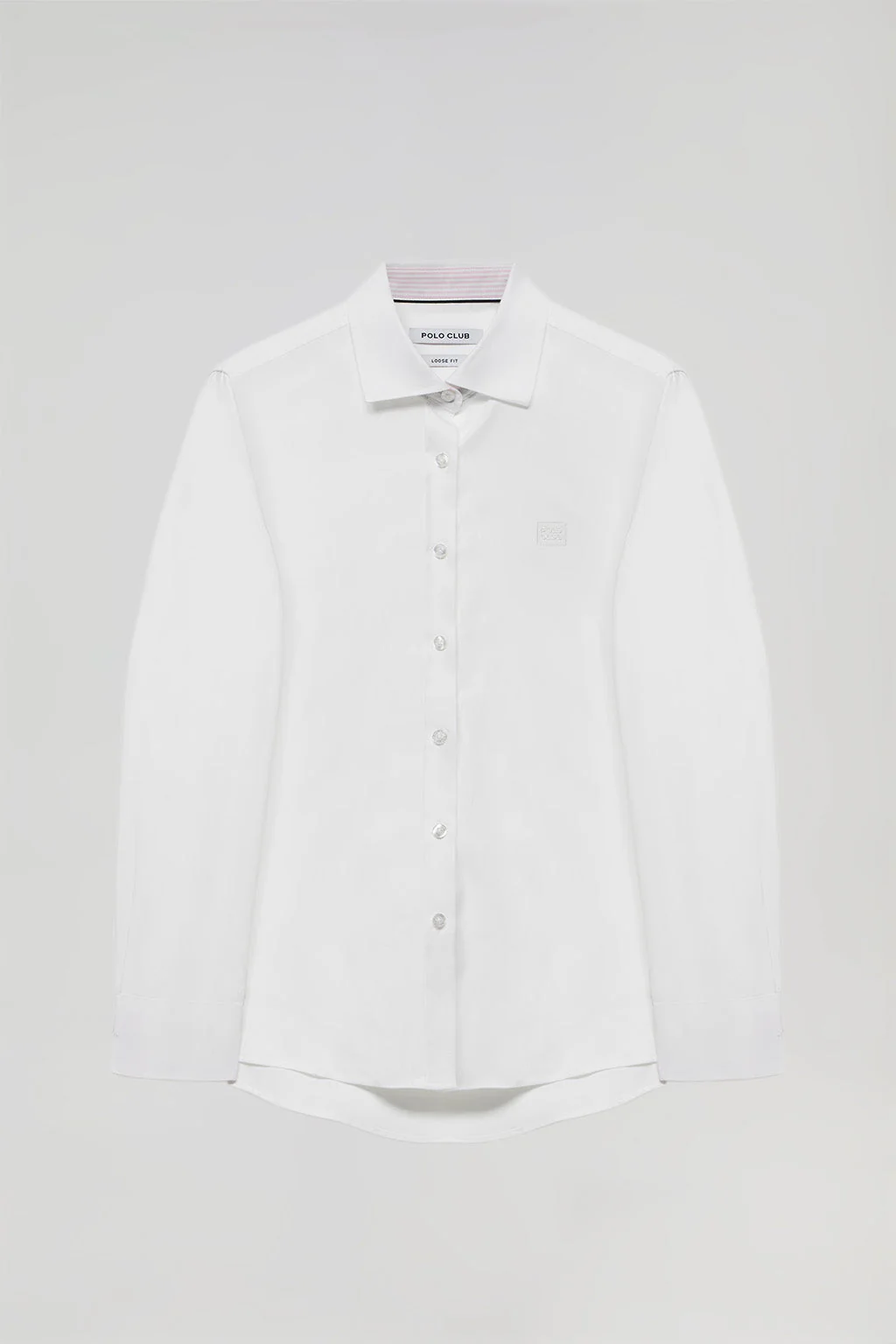 White Oxford shirt with embroidered logo - Image 6