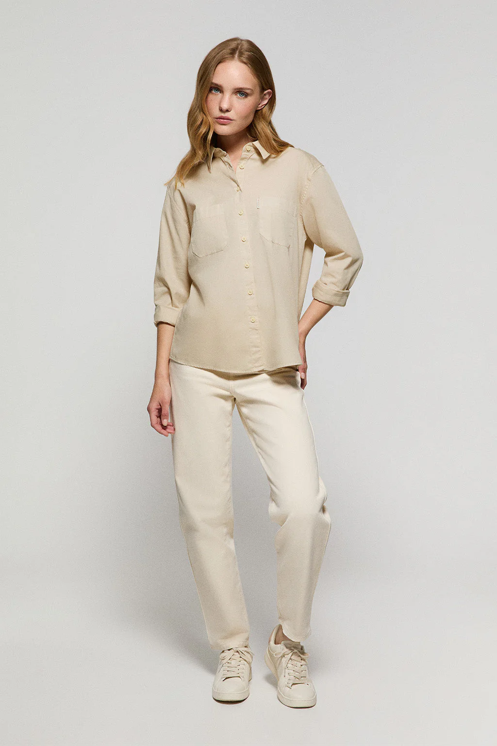 Sandy loose-fit shirt with pockets and Polo Club detail - Image 3