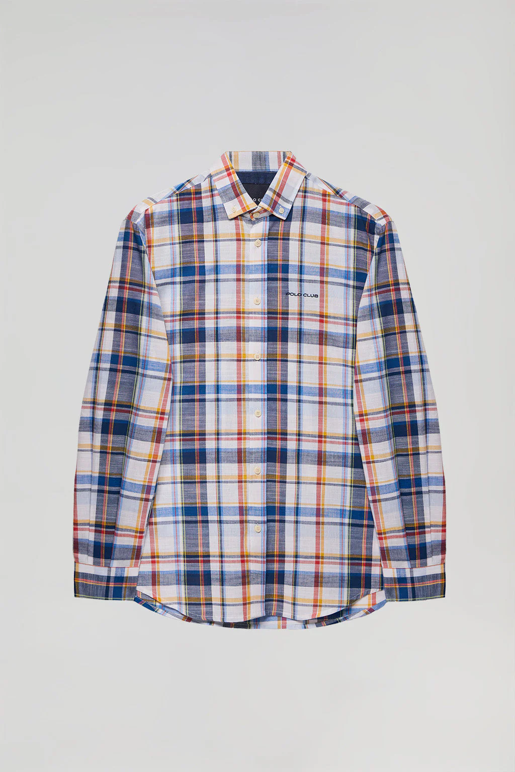 Checked shirt in multicoloured hues with Polo Club logo - Image 10