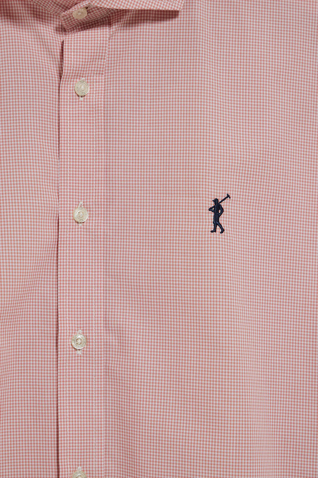 Light-orange vichy-check shirt Arizona with Rigby Go embroidered logo - Image 5