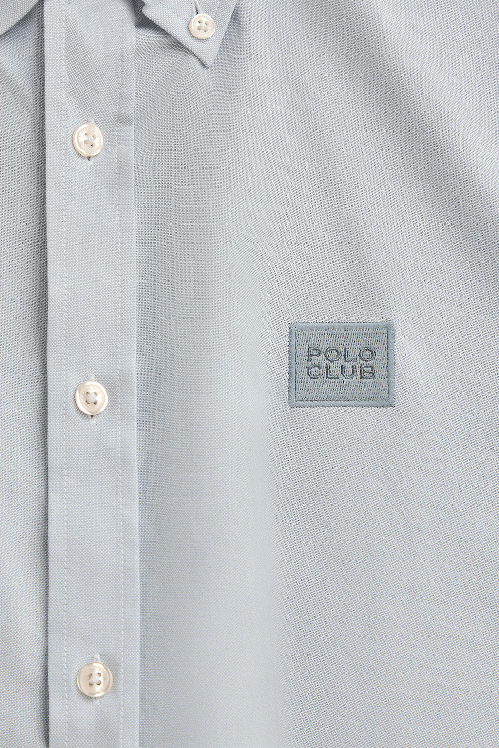 Light-blue regular-fit shirt with buttoned collar and Polo Club logo - Image 7