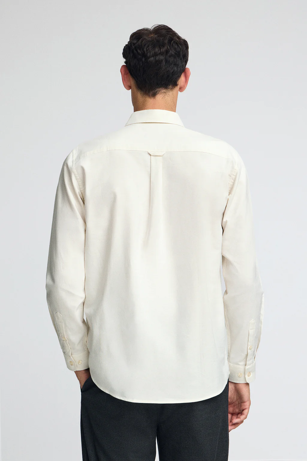 Nude regular-fit shirt with buttoned collar and Polo Club logo - Image 5