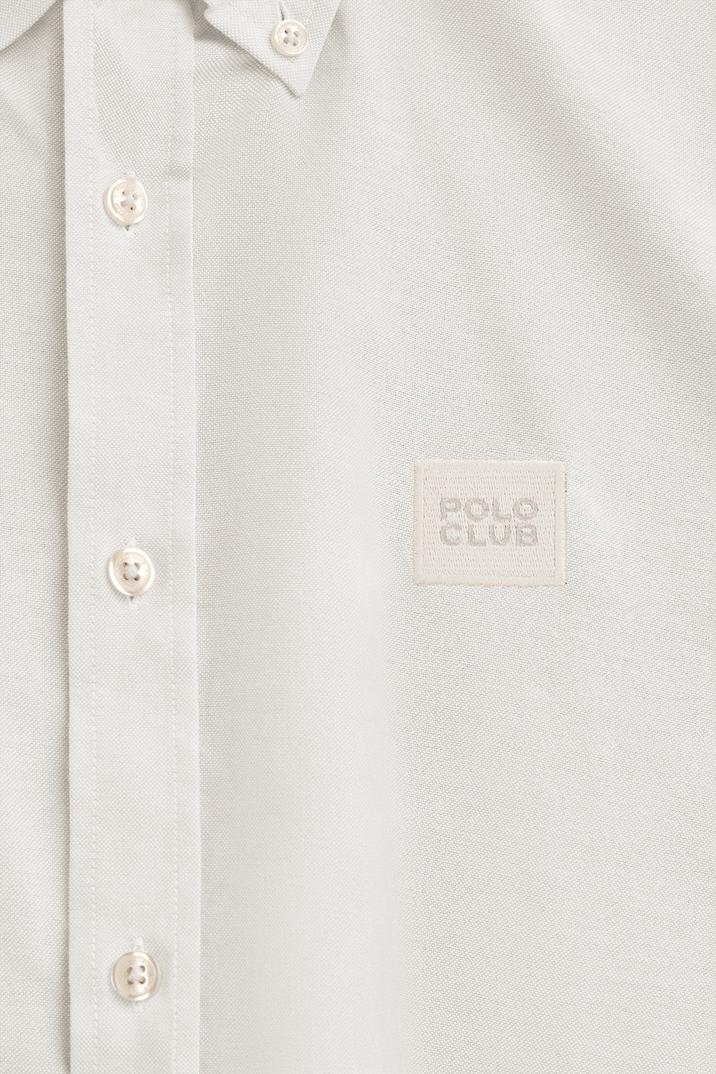 Nude regular-fit shirt with buttoned collar and Polo Club logo - Image 7