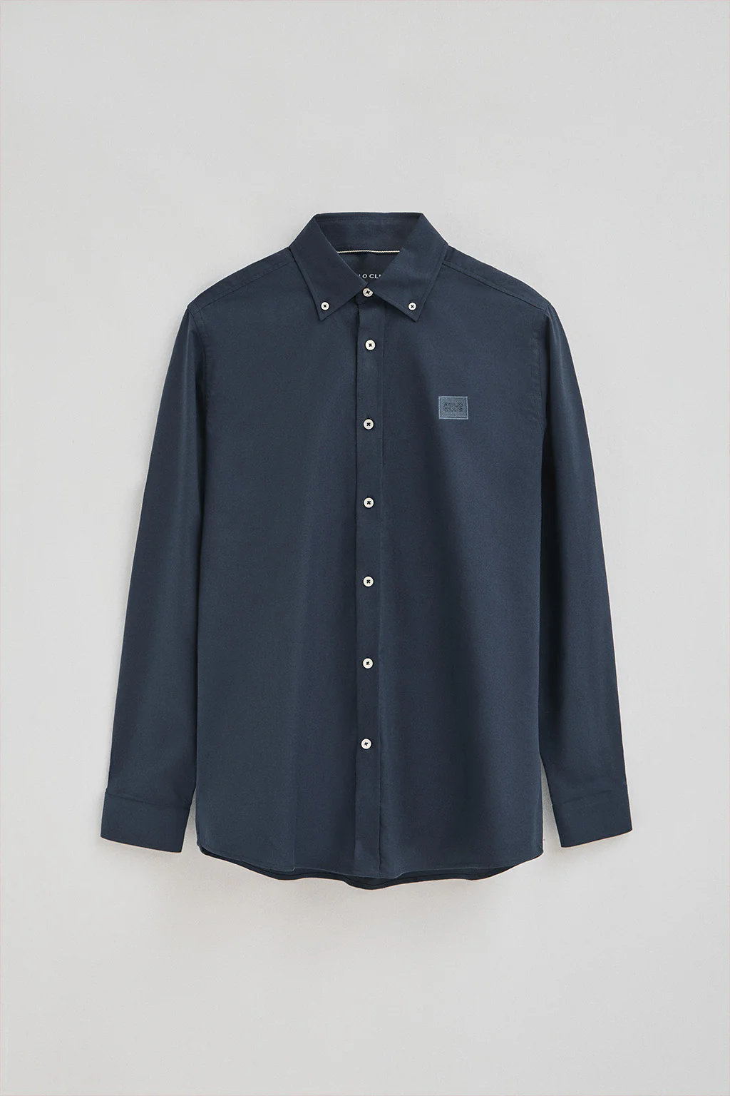 Navy-blue regular-fit shirt with buttoned collar and Polo Club logo - Image 6