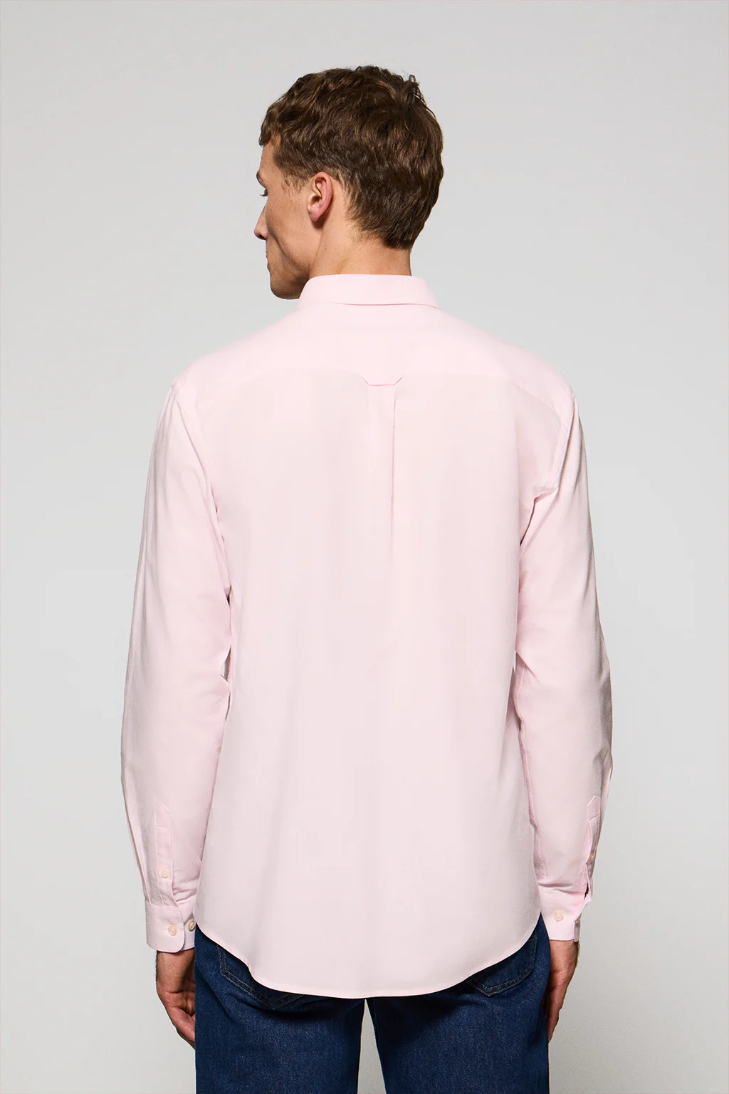 Pink plain Oxford shirt with Polo Club embroidered logo - Image 2