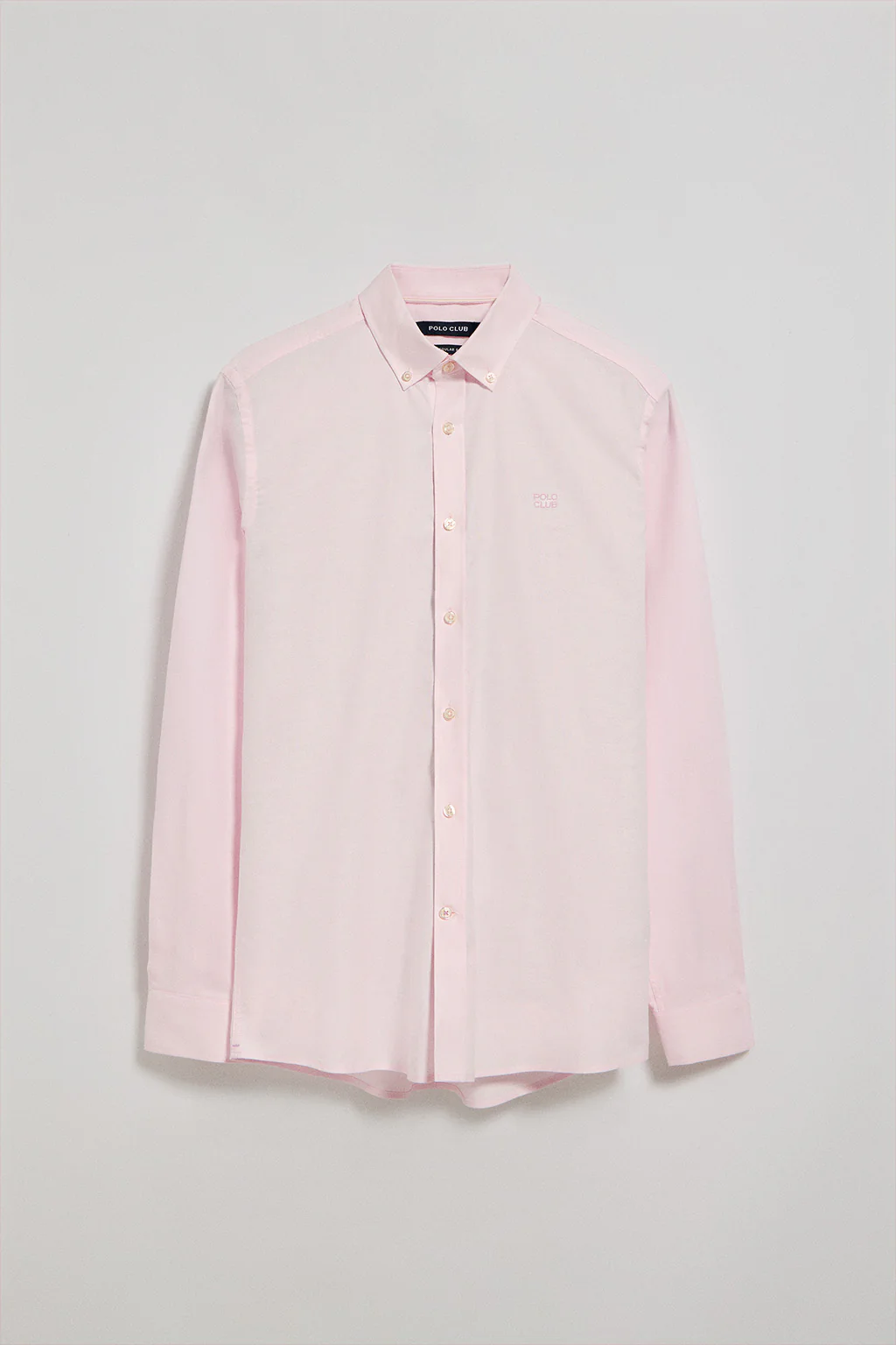 Pink plain Oxford shirt with Polo Club embroidered logo - Image 5