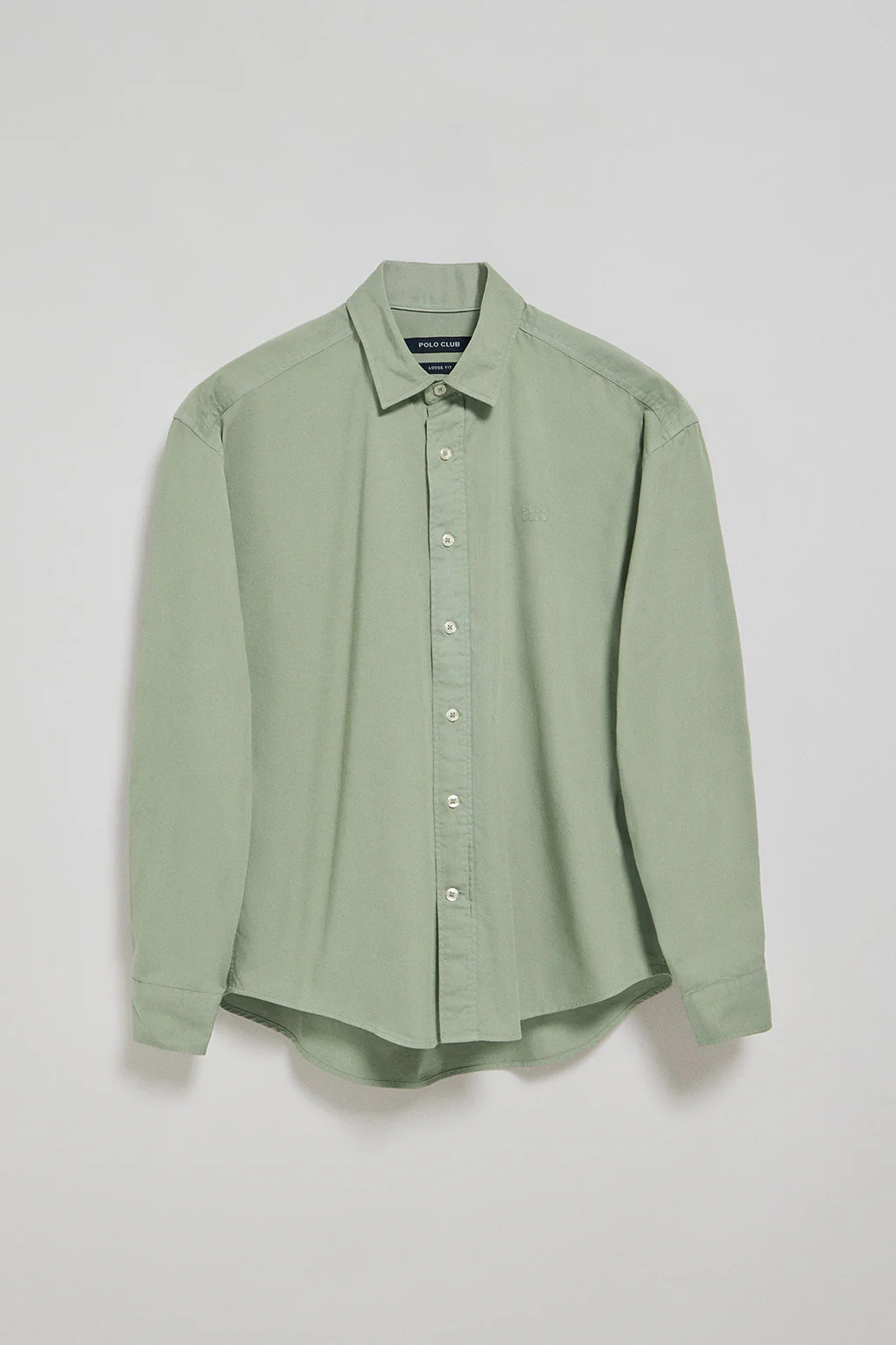 Jade-green loose-fit shirt with Polo Club embroidered logo - Image 7