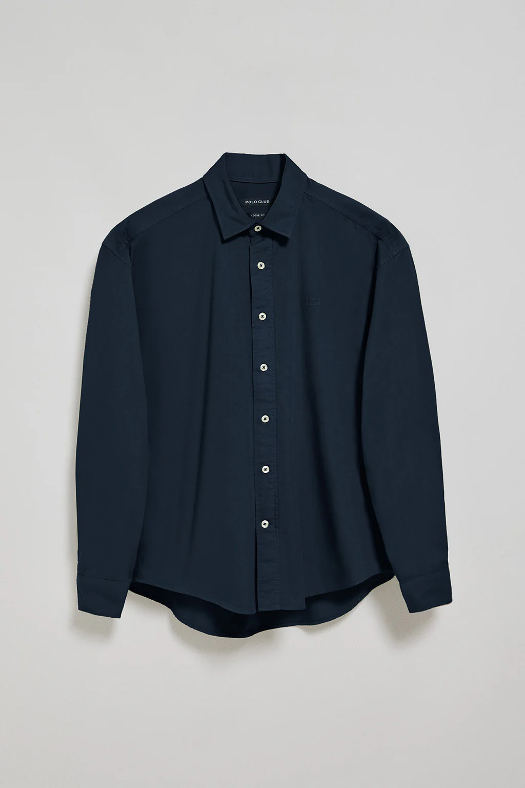 Navy-blue loose-fit shirt with Polo Club embroidered logo - Image 7