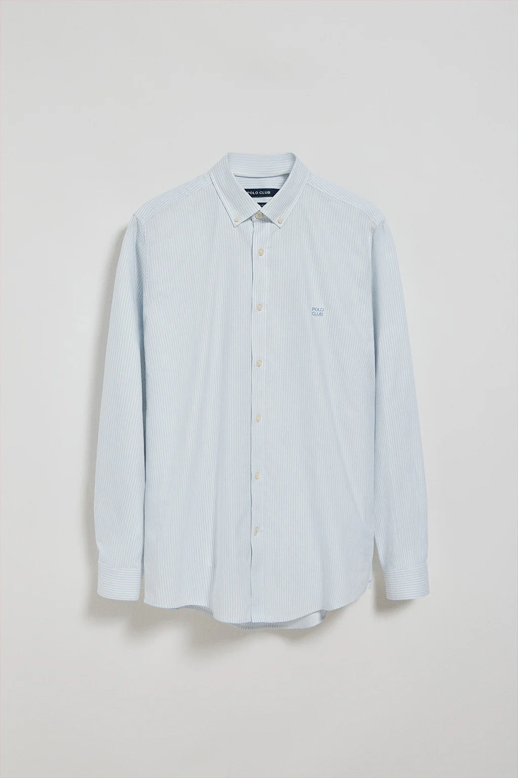 Yale-stripe Oxford shirt light blue with Polo Club embroidered logo - Image 2