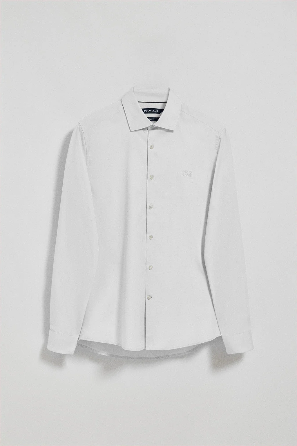 White super slim-fit poplin shirt with Polo Club embroidered logo - Image 9