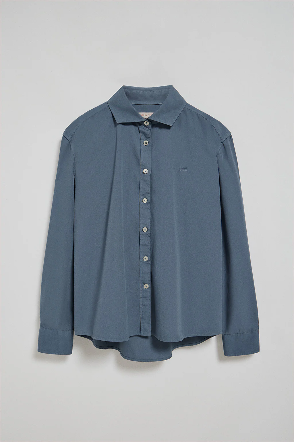 Denim-blue loose-fit shirt with Polo Club block logo - Image 9