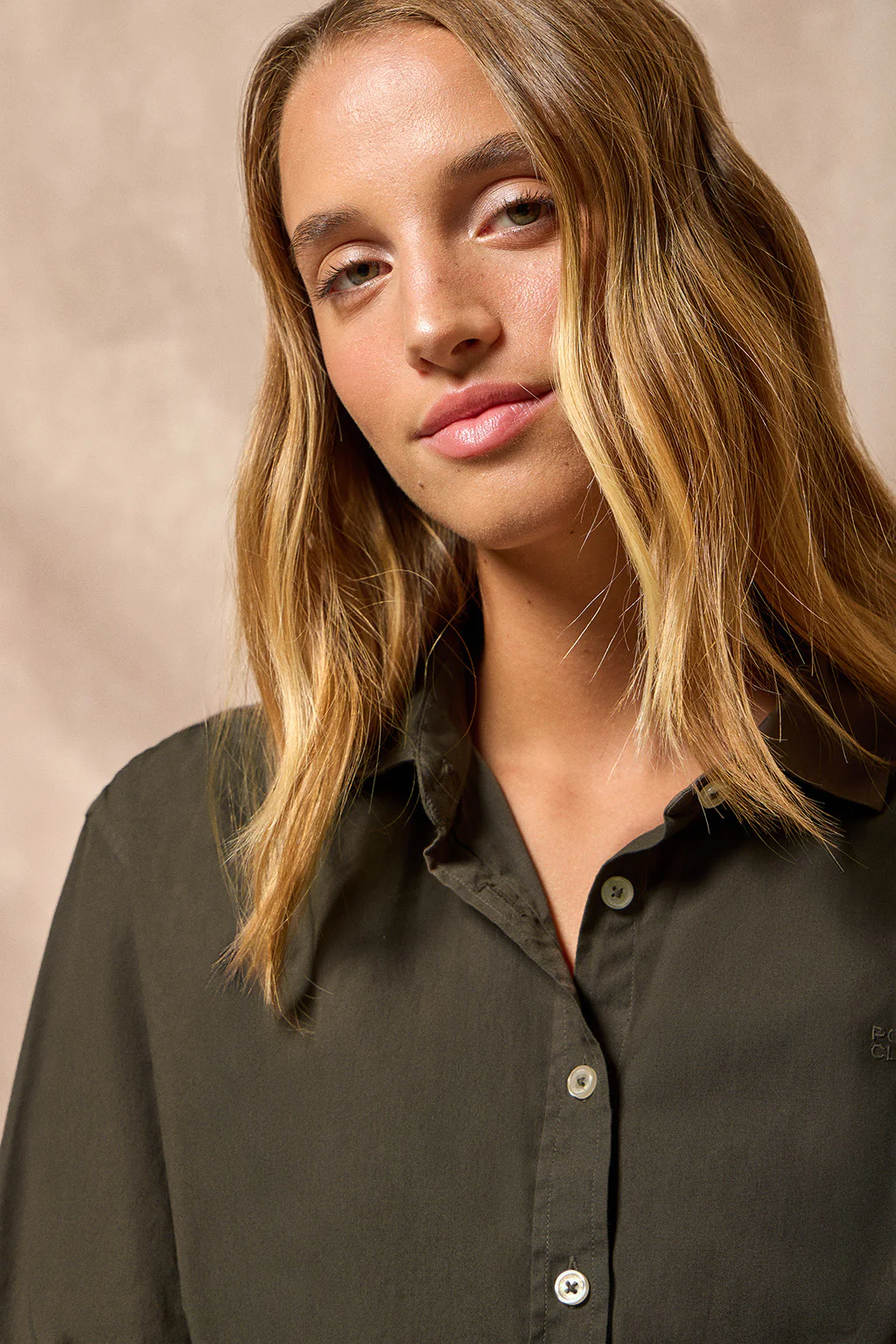 Green loose-fit shirt with Polo Club block logo - Image 13