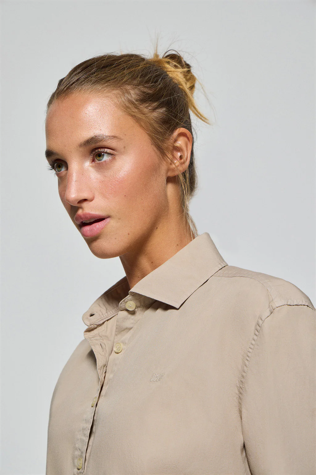 Sandy loose-fit shirt with Polo Club block logo - Image 3