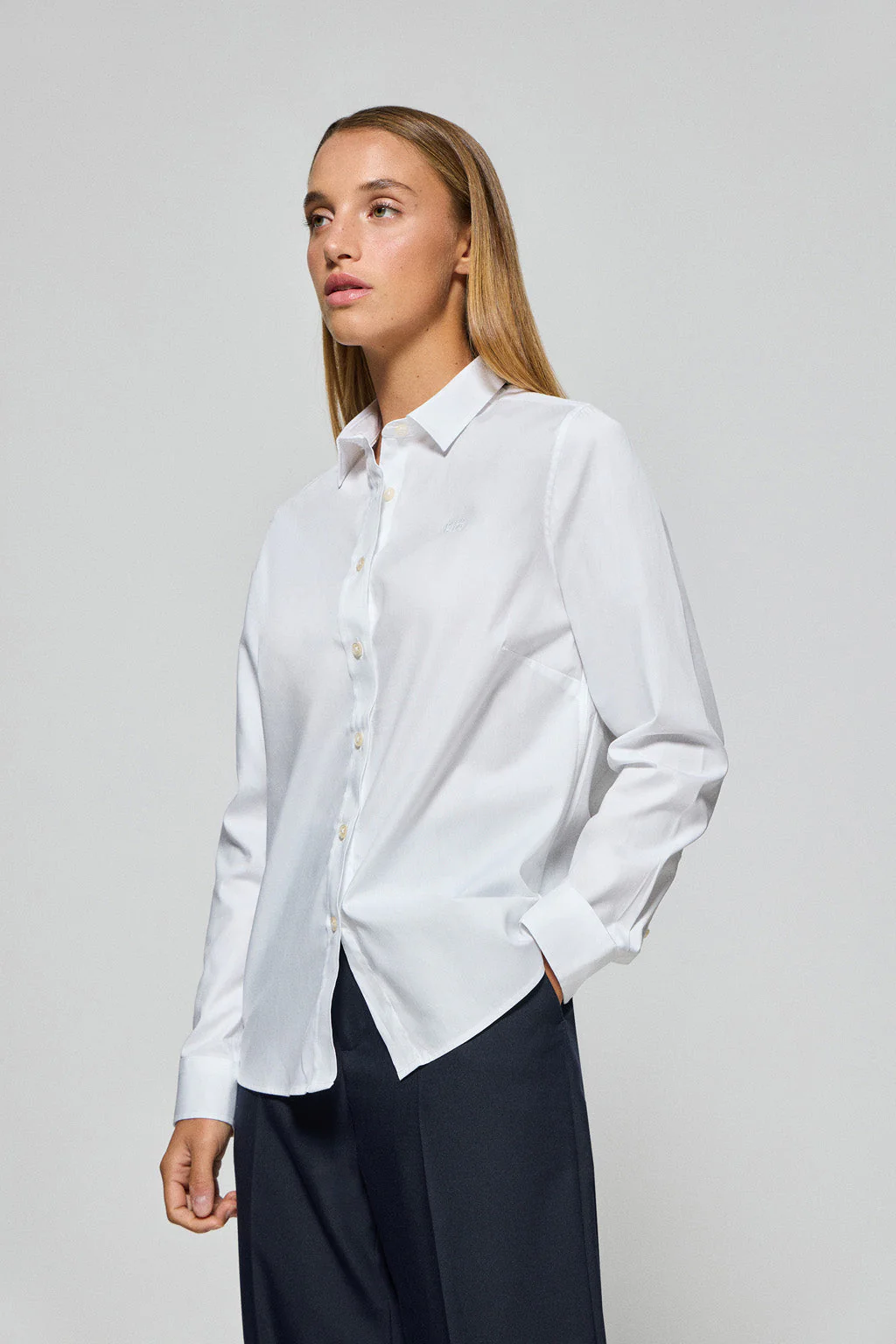 White regular-fit shirt with Polo Club embroidery - Image 3