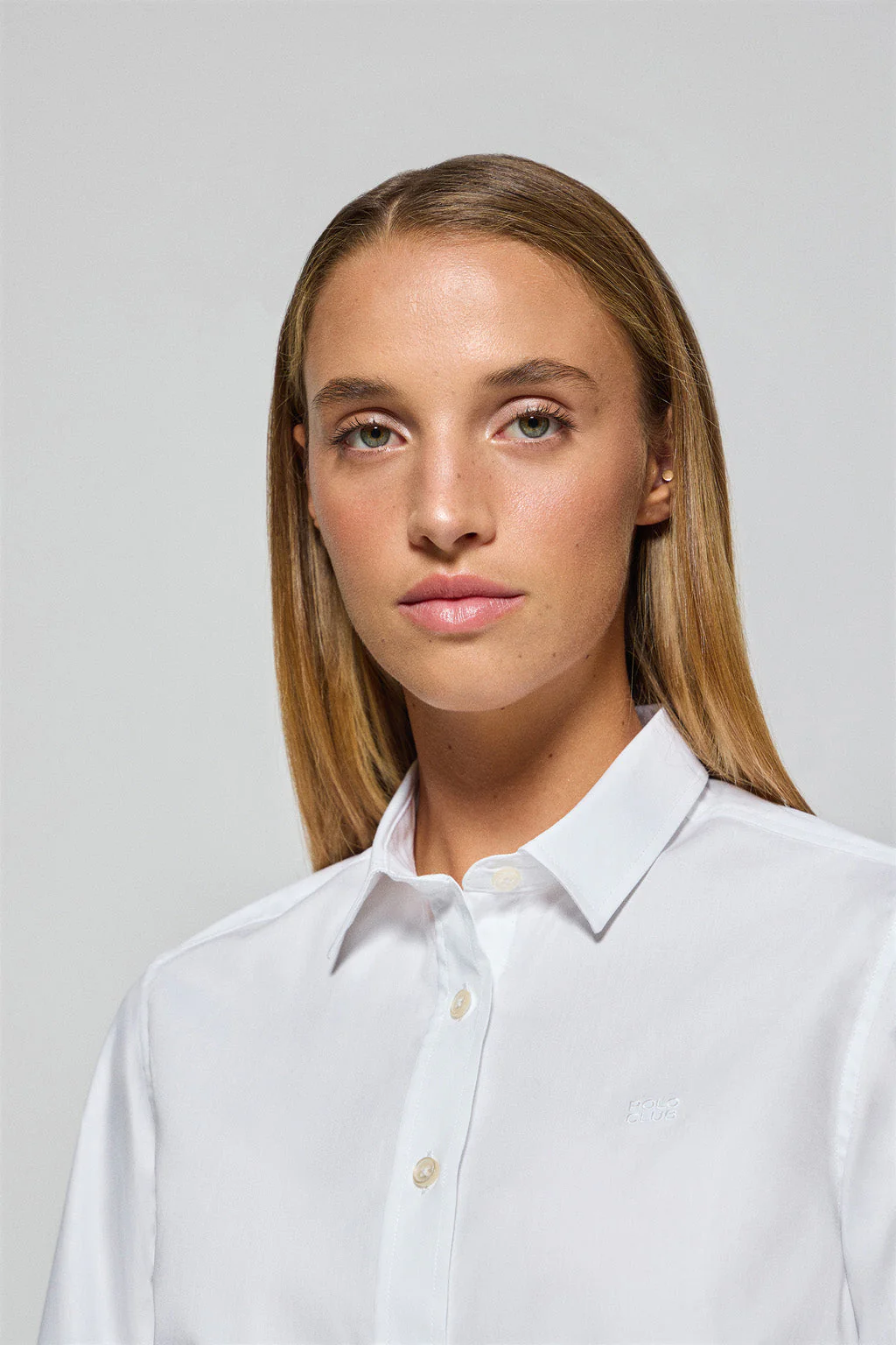 White regular-fit shirt with Polo Club embroidery - Image 5