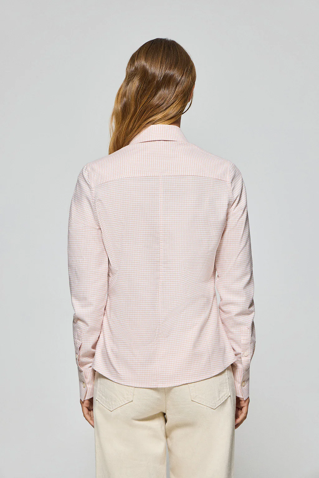 Pink shirt with vichy checks and Polo Club embroidered logo - Image 2