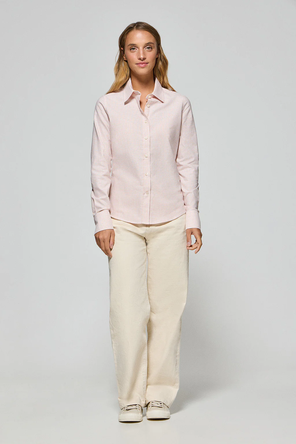 Pink shirt with vichy checks and Polo Club embroidered logo - Image 4