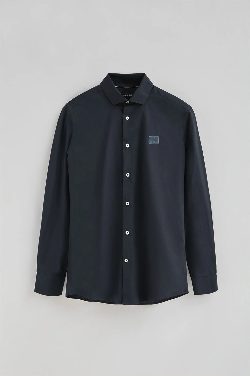 Navy-blue slim-fit shirt with Italian collar and Polo Club logo - Image 8