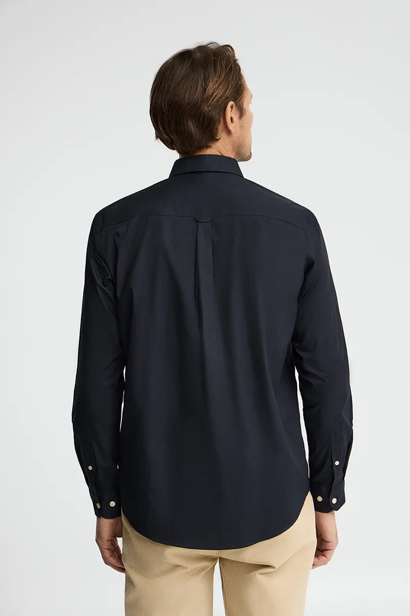 Navy-blue poplin shirt with regular fit and Polo Club logo - Image 5
