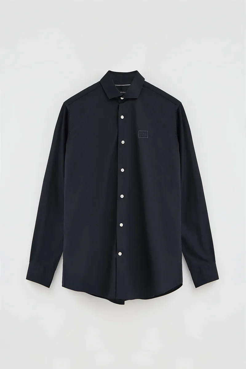 Navy-blue poplin shirt with regular fit and Polo Club logo - Image 6