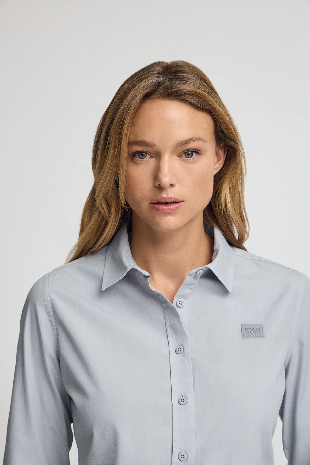 Light-blue slim-fit shirt with Polo Club logo - Image 3