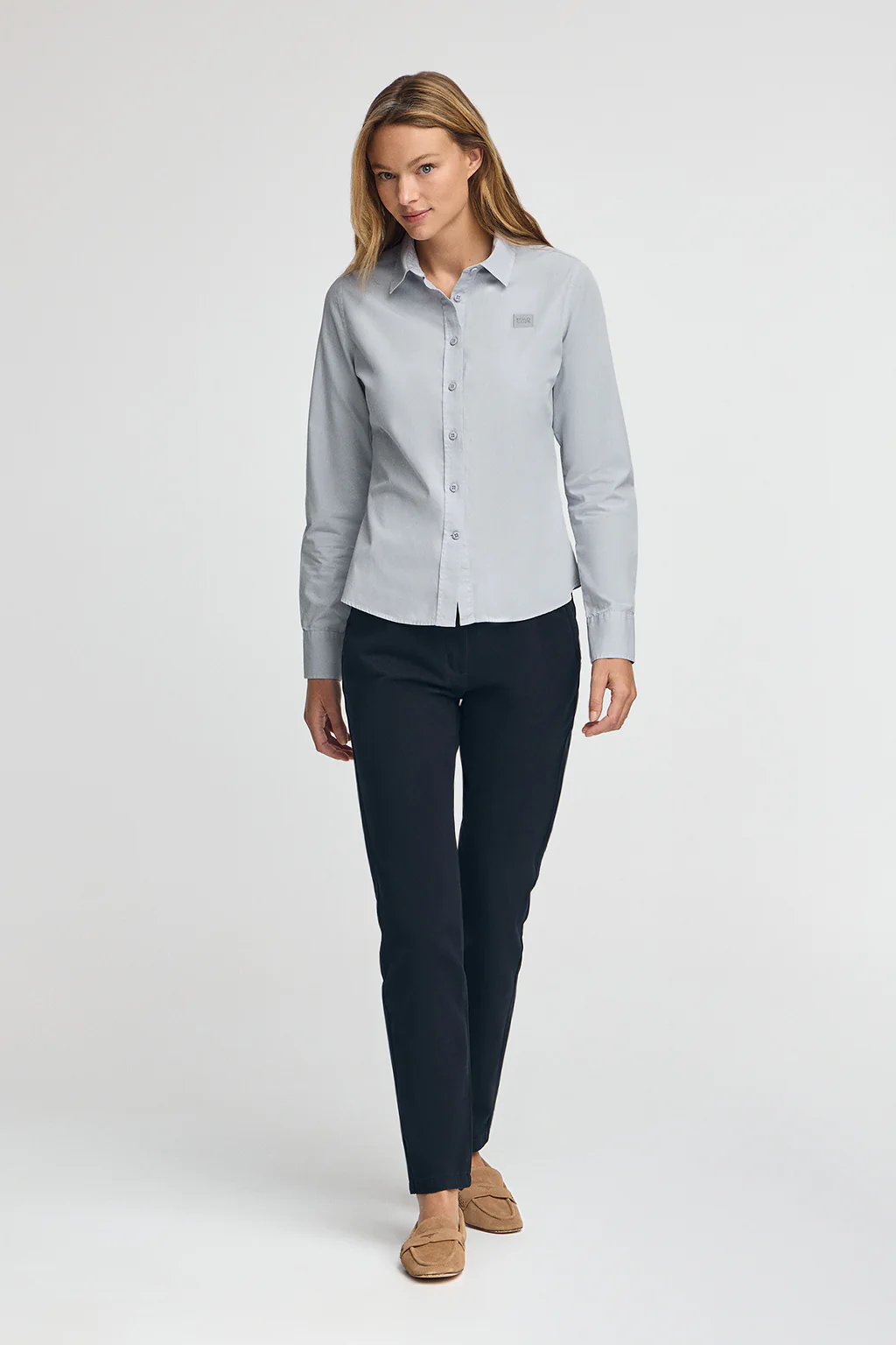 Light-blue slim-fit shirt with Polo Club logo - Image 4