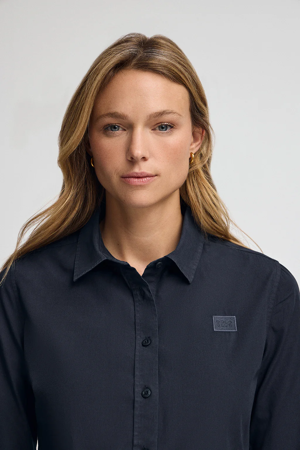 Navy-blue slim-fit shirt with Polo Club logo - Image 3