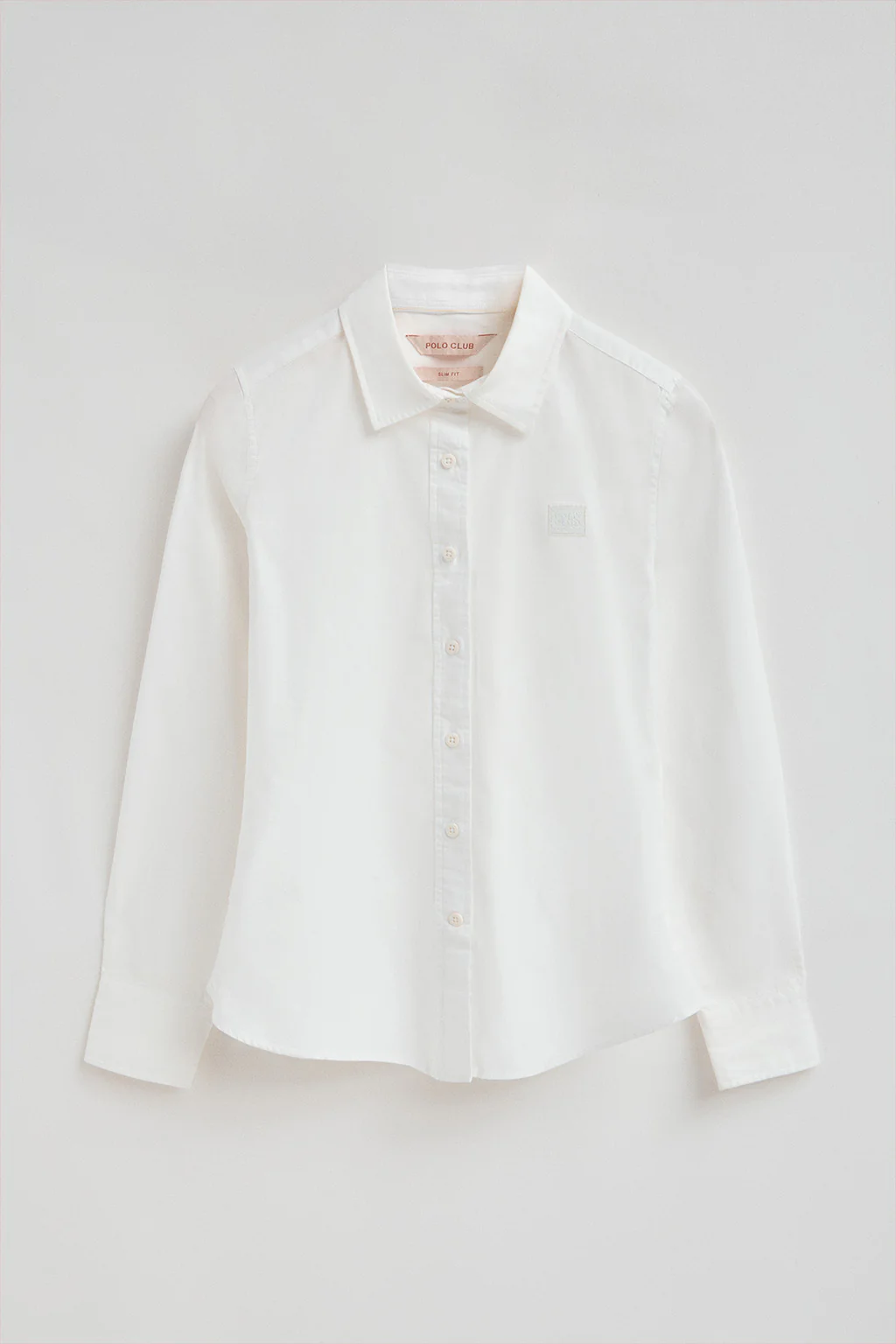 White slim-fit shirt with Polo Club logo - Image 9