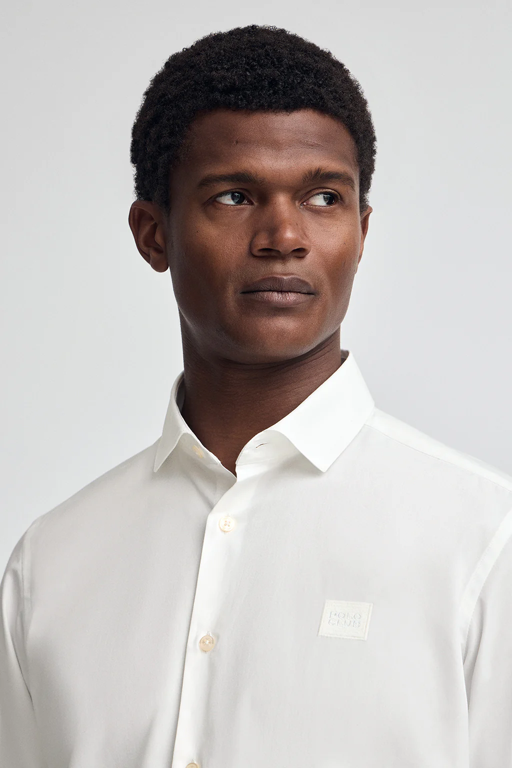 White slim-fit shirt with Italian collar and Polo Club logo - Image 2