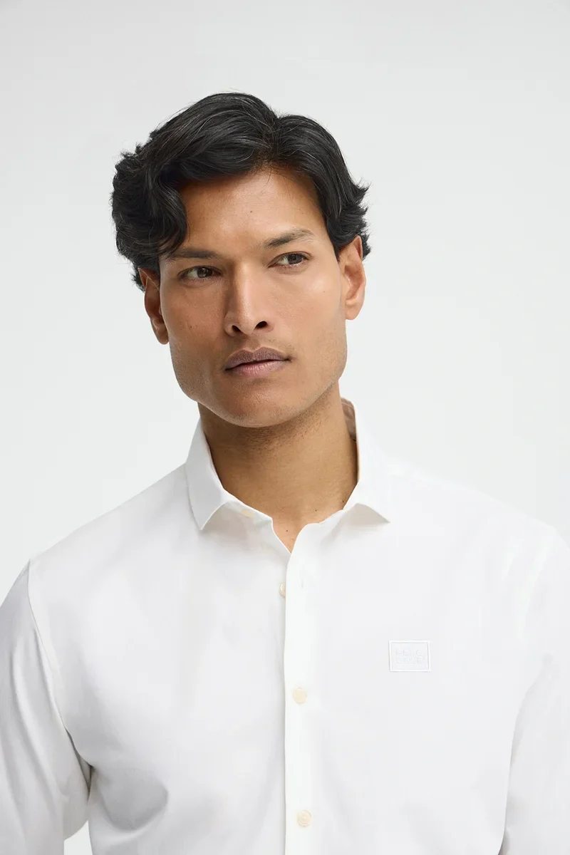 White poplin shirt with regular fit and Polo Club logo - Image 3