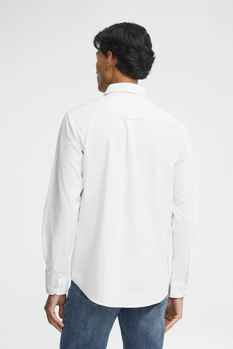 White poplin shirt with regular fit and Polo Club logo - Image 5
