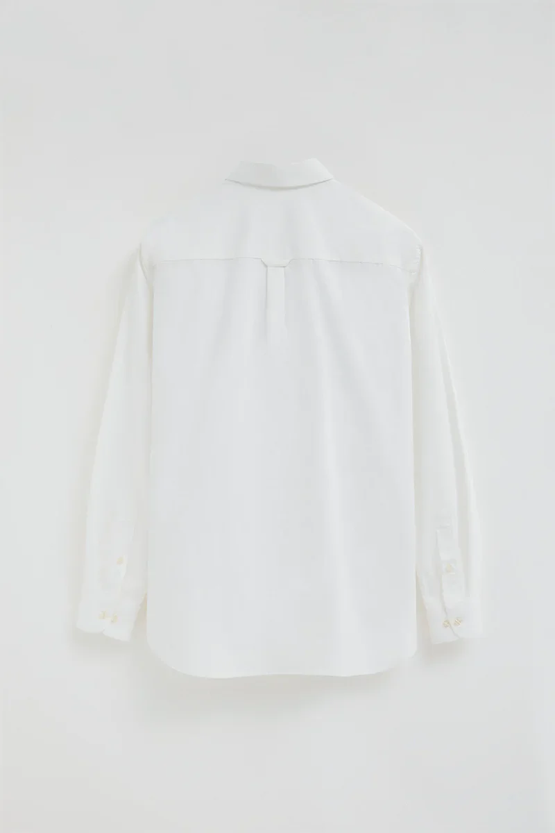 White poplin shirt with regular fit and Polo Club logo - Image 8
