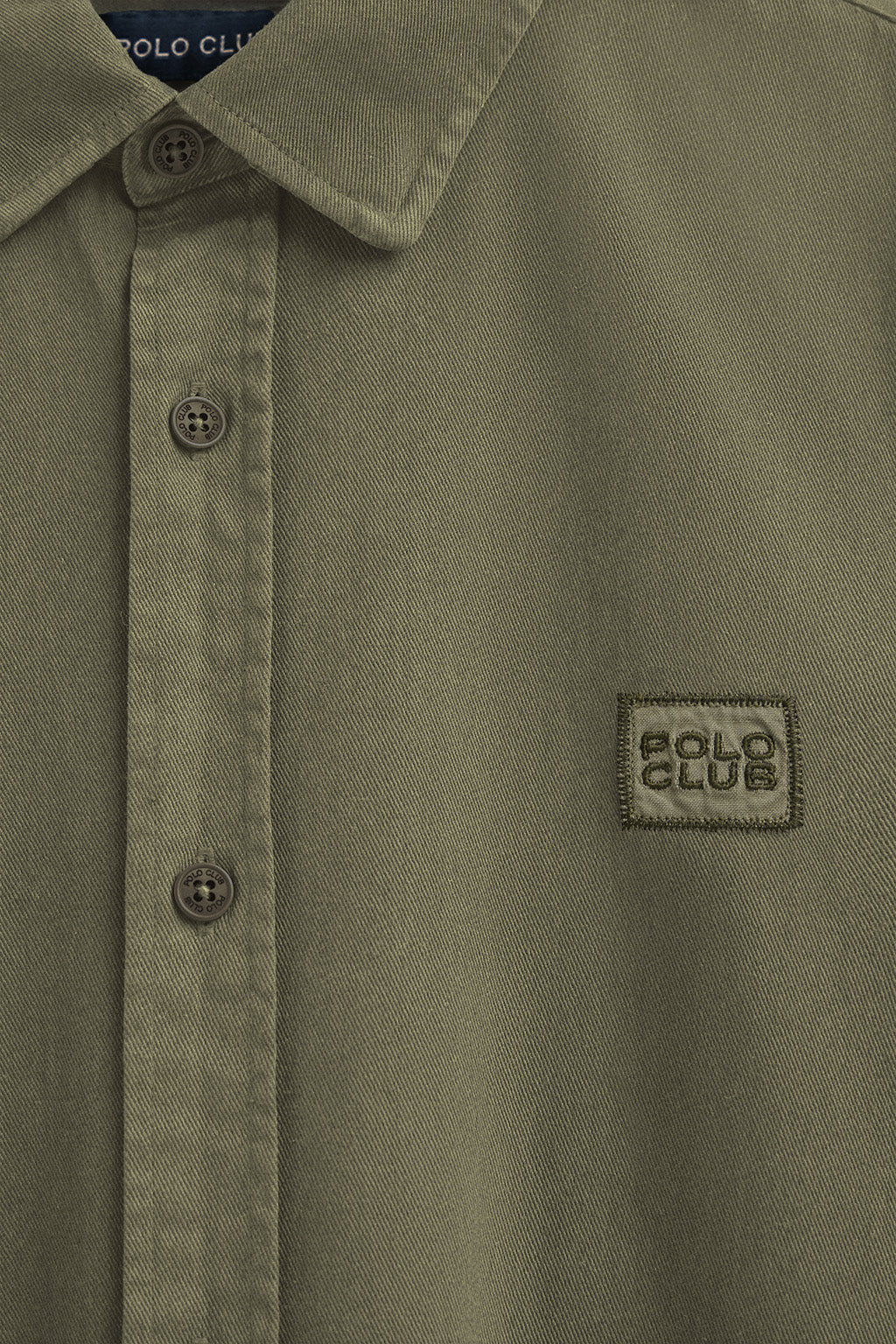 Army-green shirt with regular fit and Polo Club logo - Image 7