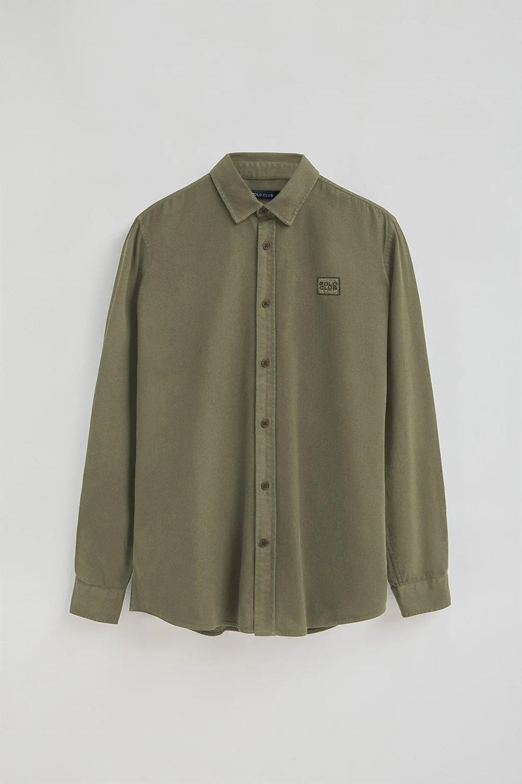 Army-green shirt with regular fit and Polo Club logo - Image 8
