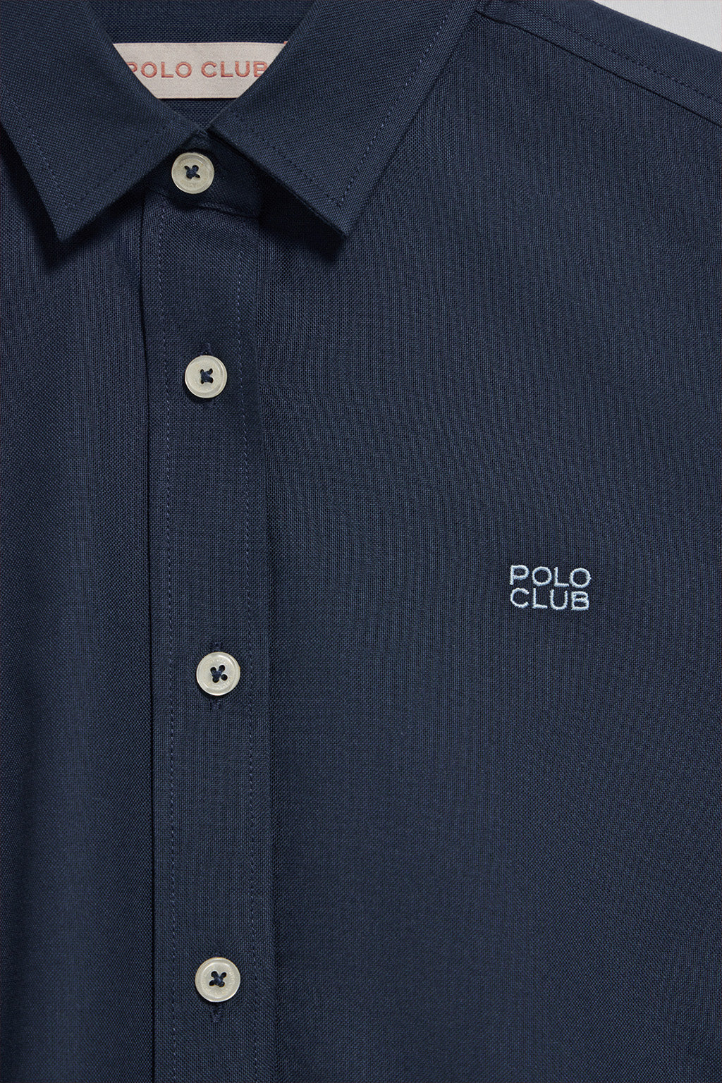 Navy-blue regular-fit shirt with Polo Club embroidery - Image 6