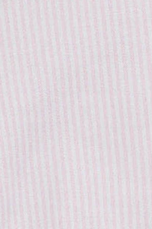 Pink striped shirt with embroidered logo - Image 9