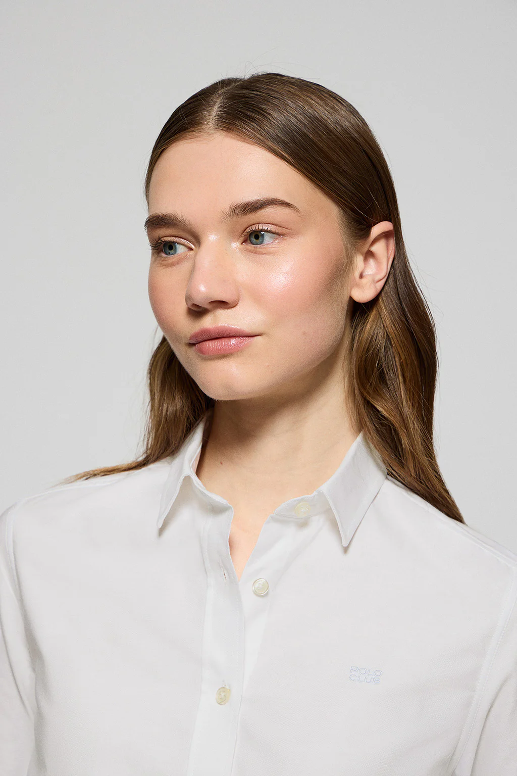 White regular-fit shirt with Polo Club embroidery - Image 3