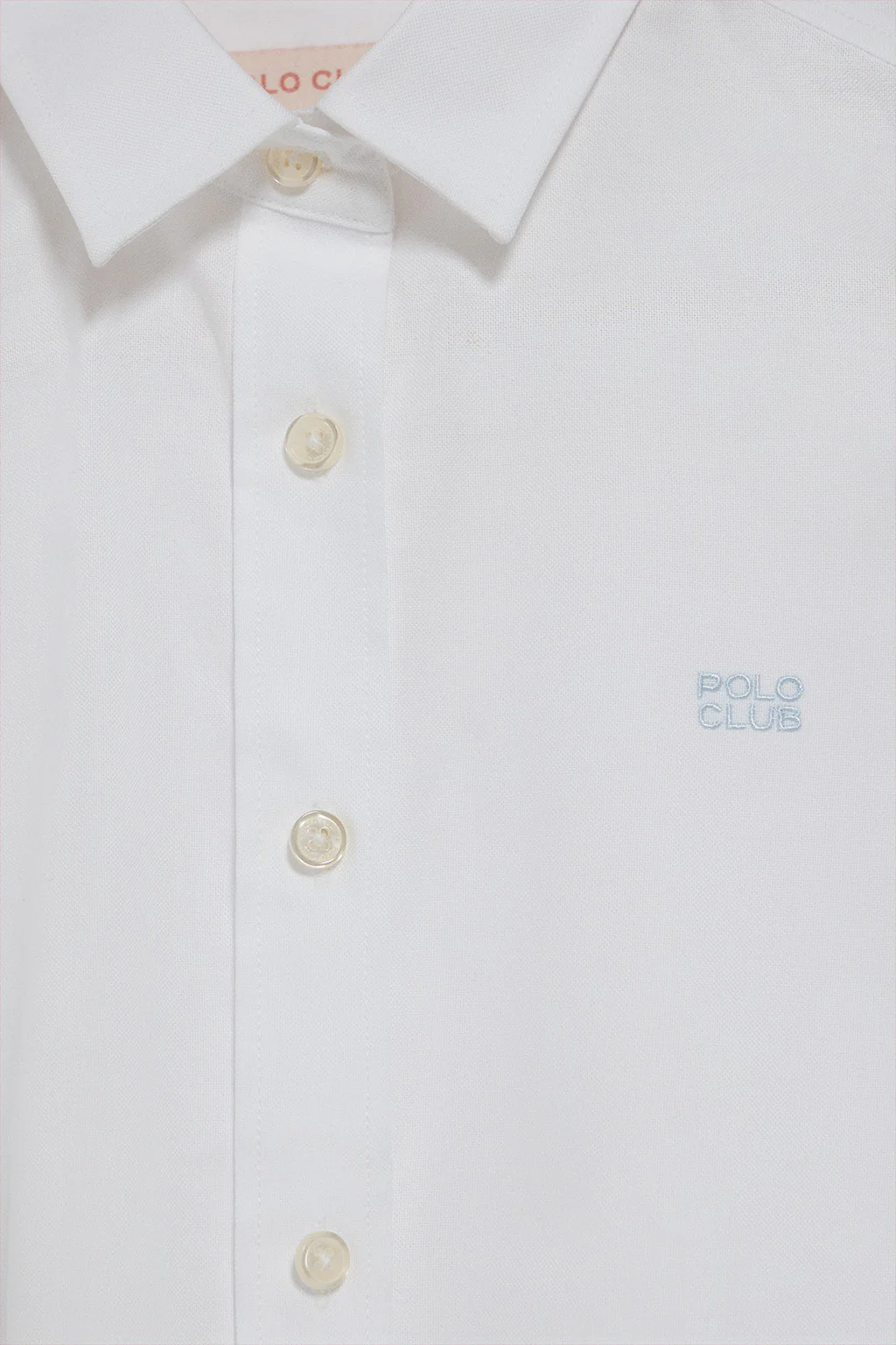 White regular-fit shirt with Polo Club embroidery - Image 6
