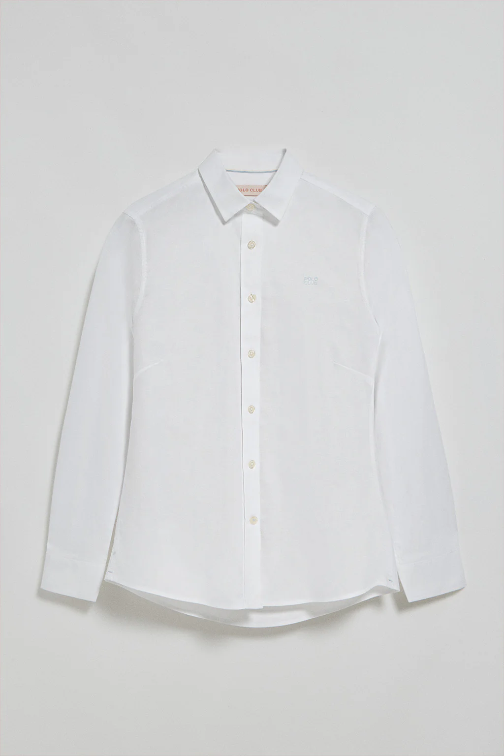 White regular-fit shirt with Polo Club embroidery - Image 7