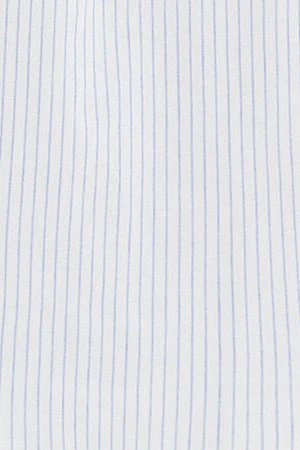 White cotton-linen regular-fit striped shirt with French collar and Polo Club embroidery - Image 11